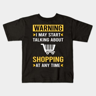 Warning Shopping Shopper Kids T-Shirt